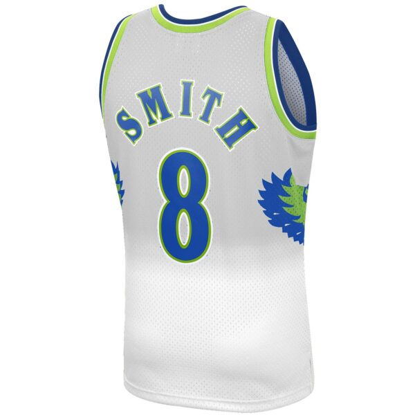 Steve Smith Atlanta Hawks Mitchell & Ness 1996-97 Hardwood Classics Reload 3.0 Swingman Jersey - White - Image 4