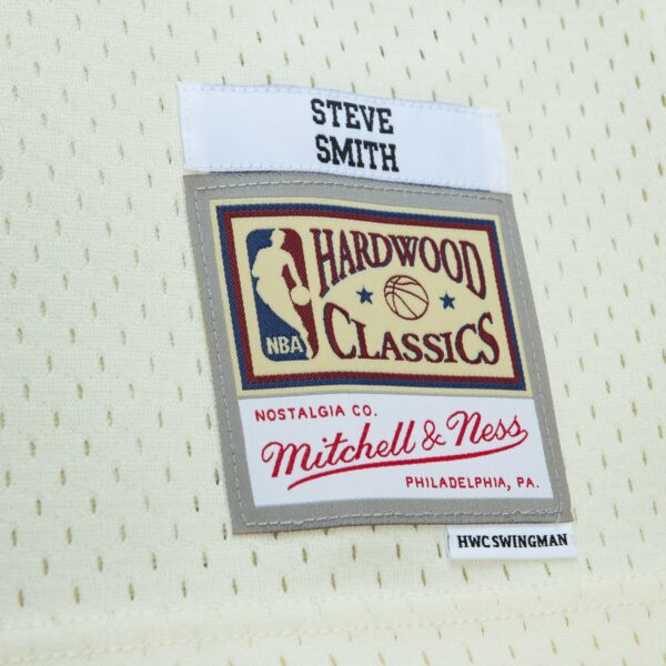Steve Smith Atlanta Hawks Mitchell & Ness Chainstitch Swingman Jersey - Cream - Image 6