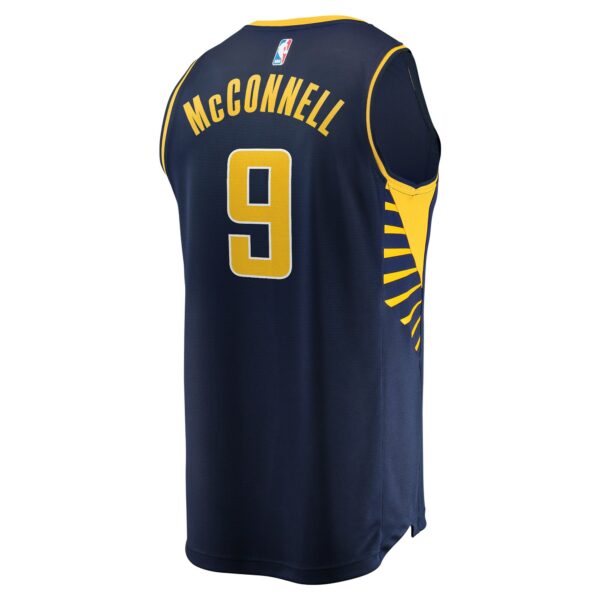 T.J. McConnell Indiana Pacers Fanatics Fast Break Player Replica Jersey - Icon Edition - Navy - Image 4