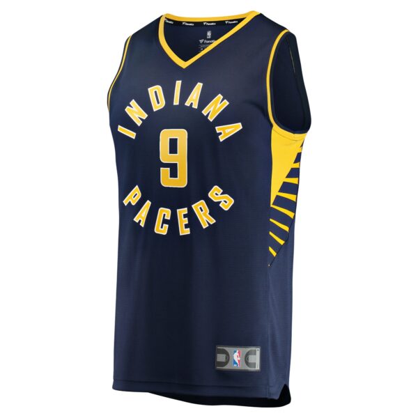 T.J. McConnell Indiana Pacers Fanatics Fast Break Player Replica Jersey - Icon Edition - Navy - Image 3