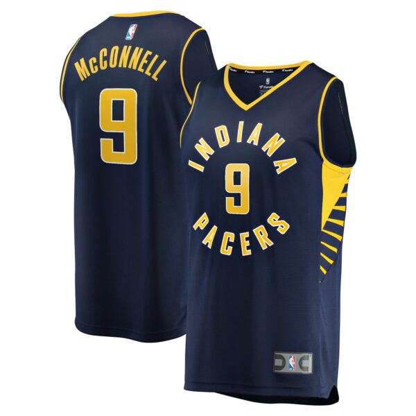 T.J. McConnell Indiana Pacers Fanatics Fast Break Player Replica Jersey - Icon Edition - Navy - Image 2