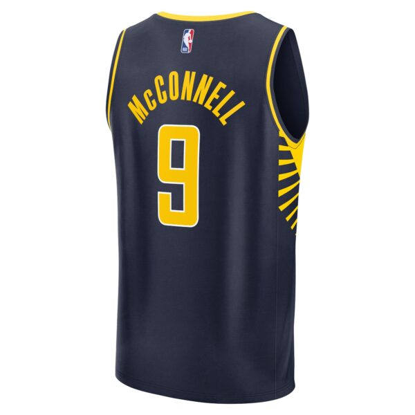 T.J. McConnell Indiana Pacers Fanatics Fast Break Replica Player Jersey - Icon Edition - Navy - Image 4