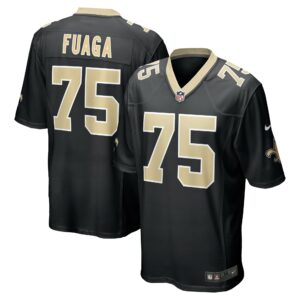 Taliese Fuaga New Orleans Saints Nike 2024 NFL Draft First Round Pick Player Game Jersey - Black