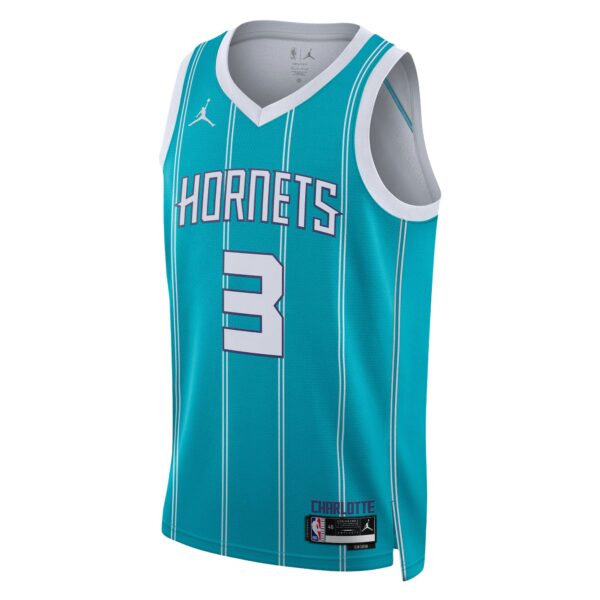 Terry Rozier Charlotte Hornets Jordan Brand Unisex Swingman Jersey - Icon Edition - Teal - Image 3