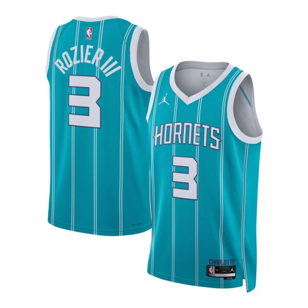 Terry Rozier Charlotte Hornets Jordan Brand Unisex Swingman Jersey - Icon Edition - Teal - Image 2