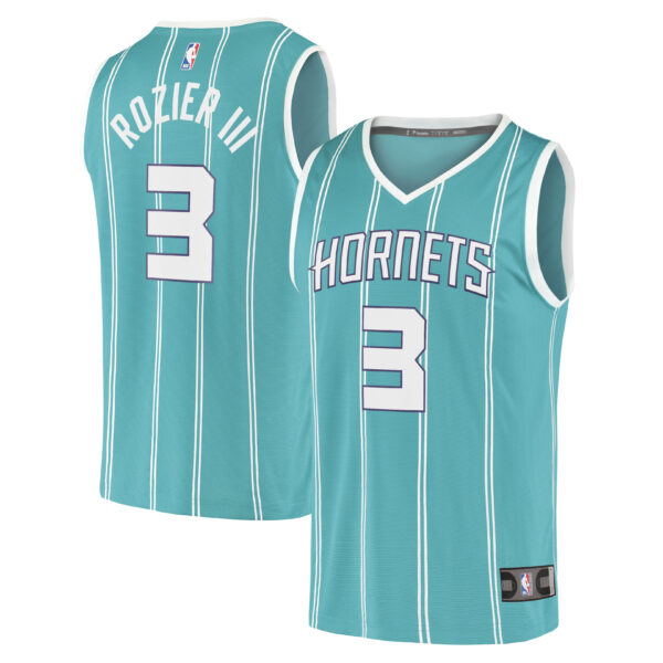 Terry Rozier III Charlotte Hornets Fanatics Fast Break Replica Player Jersey - Icon Edition - Teal - Image 2