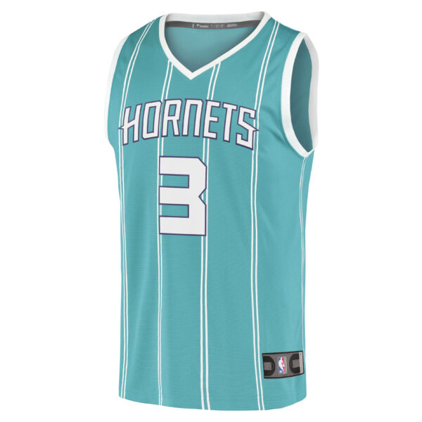 Terry Rozier III Charlotte Hornets Fanatics Fast Break Replica Player Jersey - Icon Edition - Teal - Image 3