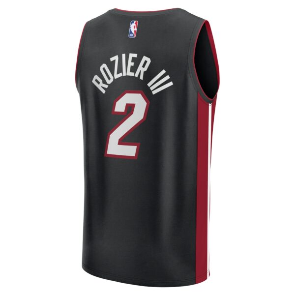 Terry Rozier Miami Heat Fanatics Fast Break Player Jersey - Icon Edition - Black - Image 4