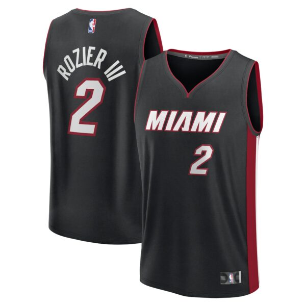Terry Rozier Miami Heat Fanatics Youth Fast Break Player Jersey - Icon Edition - Black - Image 2
