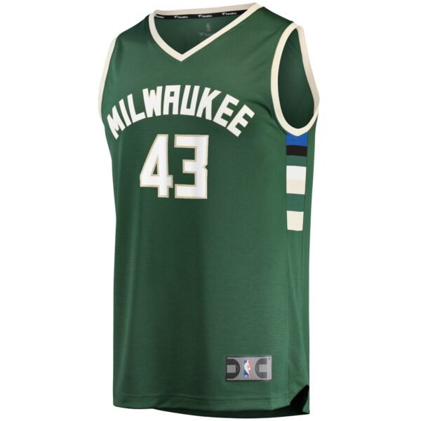 Thanasis Antetokounmpo Milwaukee Bucks Fanatics Fast Break Replica Player Jersey - Icon Edition - Hunter Green - Image 3