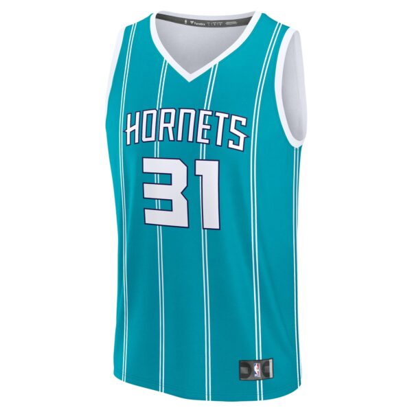 Tidjane Salaun Charlotte Hornets Fanatics 2024 NBA Draft Fast Break Player Jersey - Icon Edition - Teal - Image 3