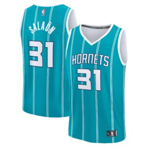 Tidjane Salaun Charlotte Hornets Fanatics 2024 NBA Draft Fast Break Player Jersey - Icon Edition - Teal