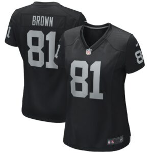 Tim Brown Las Vegas Raiders Nike Women's Game Retired Player Jersey - Black