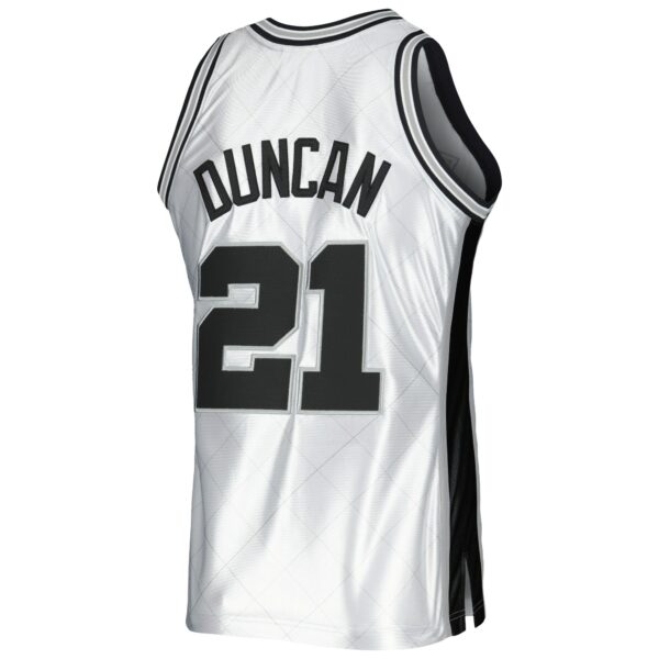 Tim Duncan San Antonio Spurs Mitchell & Ness 1998/99 Hardwood Classics 75th Anniversary Swingman Jersey - Platinum - Image 4