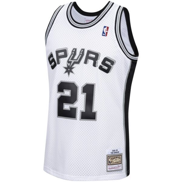 Tim Duncan San Antonio Spurs Mitchell & Ness 1998/99 Hardwood Classics Swingman Jersey - White - Image 3