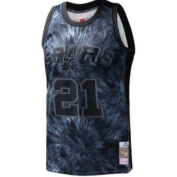 Tim Duncan San Antonio Spurs Mitchell & Ness Hardwood Classics 1998/99 Tie-Dye Swingman Jersey - Black - Image 3