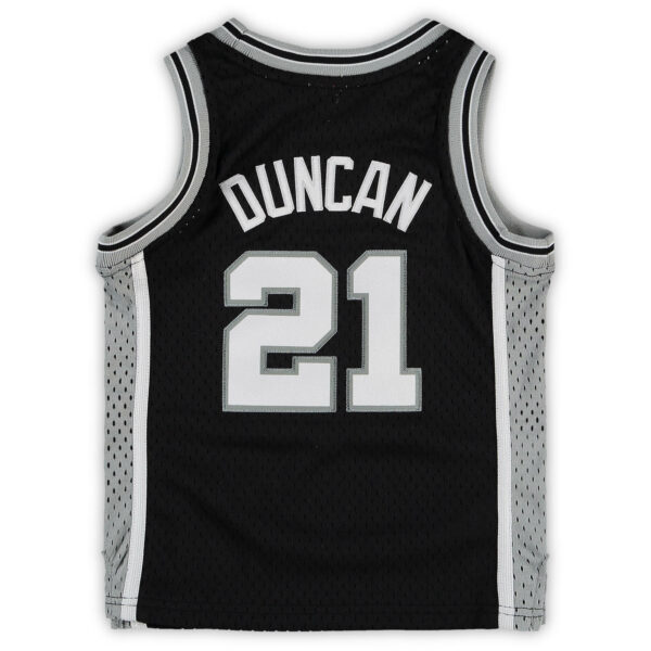 Tim Duncan San Antonio Spurs Mitchell & Ness Preschool 1998/99 Hardwood Classics Throwback Team Jersey - Black - Image 4
