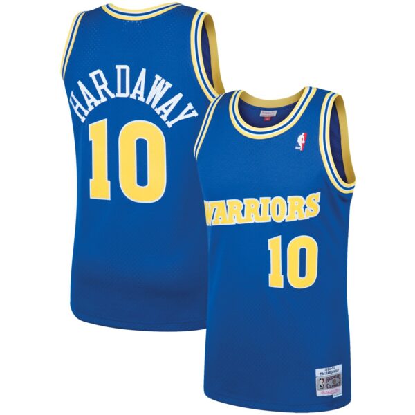 Tim Hardaway Golden State Warriors Mitchell & Ness 1990/91 Hardwood Classics Swingman Jersey - Royal - Image 2