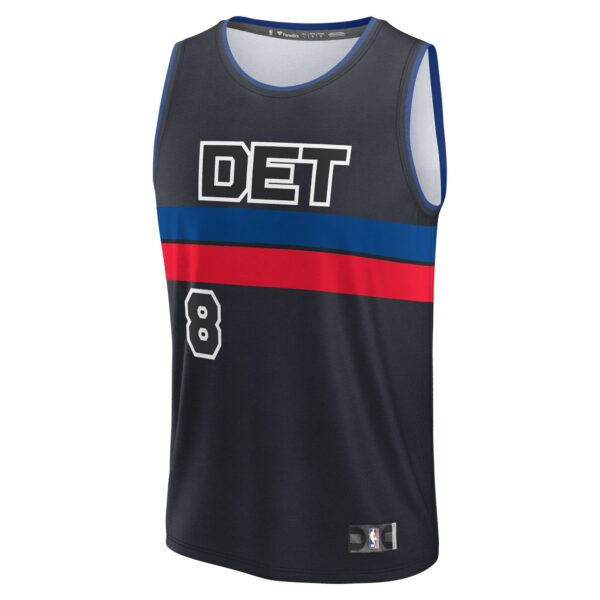 Tim Hardaway Jr. Detroit Pistons Fanatics Youth Fast Break Player Jersey - Statement Edition - Black - Image 3