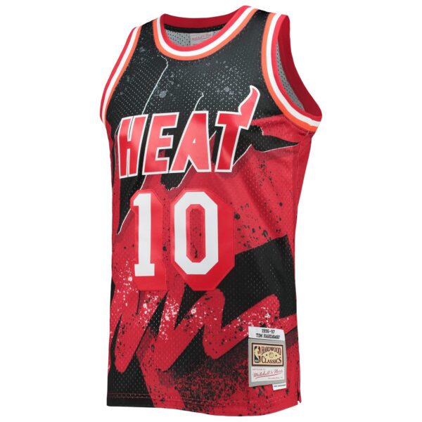 Tim Hardaway Miami Heat Mitchell & Ness Hardwood Classics 1996/97 Hyper Hoops Swingman Jersey - Scarlet - Image 3