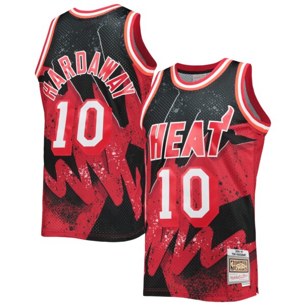 Tim Hardaway Miami Heat Mitchell & Ness Hardwood Classics 1996/97 Hyper Hoops Swingman Jersey - Scarlet - Image 2