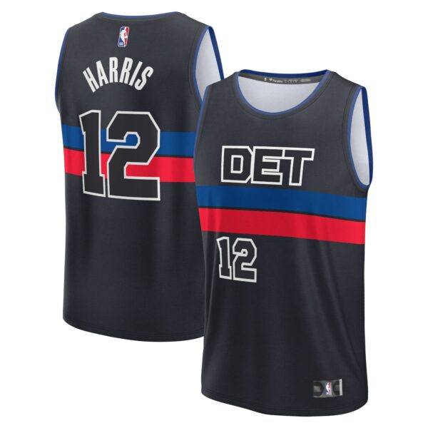 Tobias Harris Detroit Pistons Fanatics Fast Break Player Jersey - Statement Edition - Black