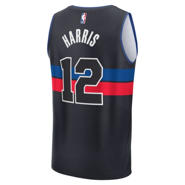 Tobias Harris Detroit Pistons Fanatics Fast Break Player Jersey - Statement Edition - Black - Image 4