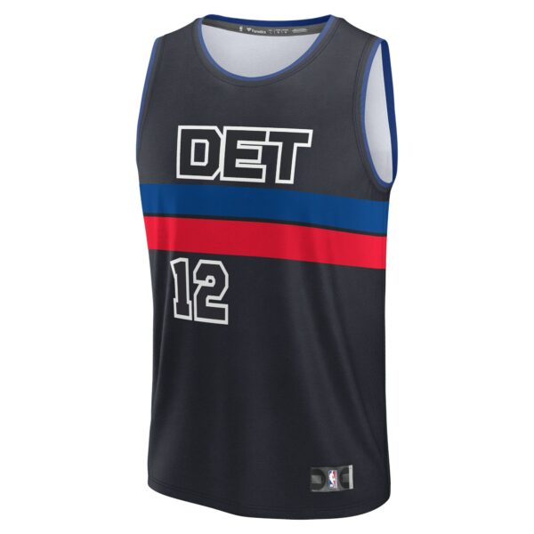 Tobias Harris Detroit Pistons Fanatics Youth Fast Break Player Jersey - Statement Edition - Black - Image 3