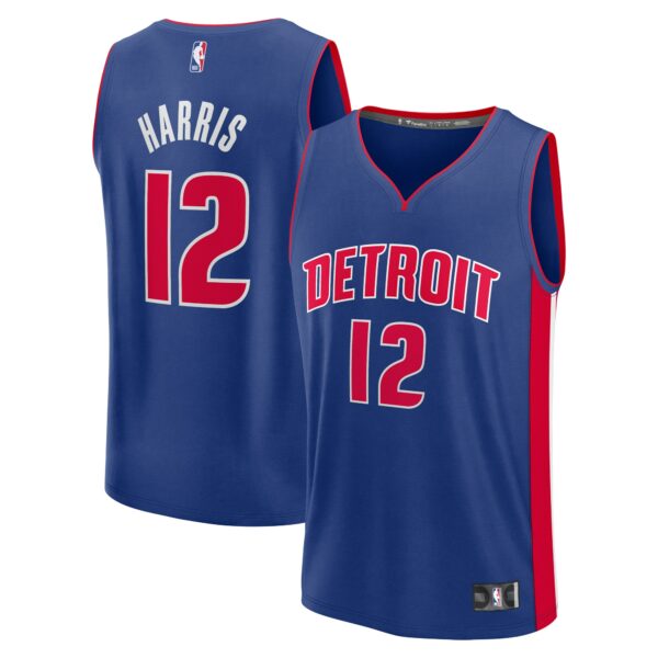 Tobias Harris Detroit Pistons Fanatics Youth Fast Break Replica Player Jersey - Icon Edition - Blue - Image 2