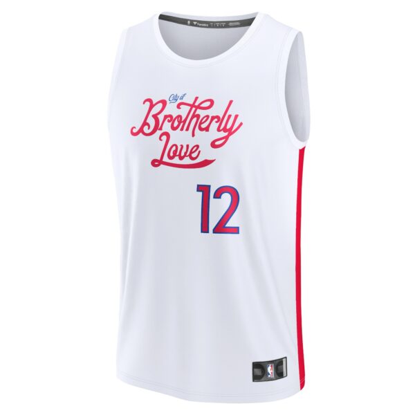 Tobias Harris Philadelphia 76ers Fanatics Fastbreak Jersey - City Edition - White - Image 3