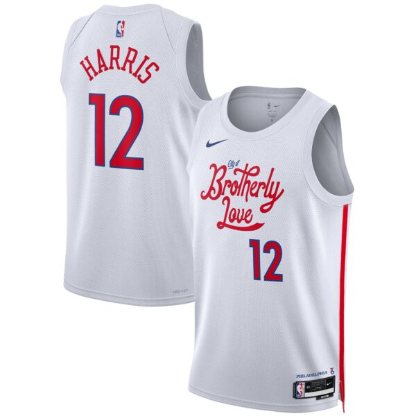 Tobias Harris Philadelphia 76ers Nike Unisex 2022/23 Swingman Jersey - City Edition - White - Image 2