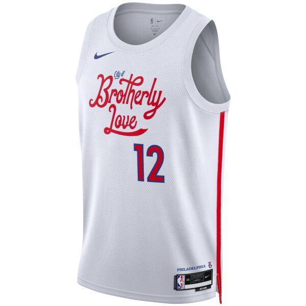 Tobias Harris Philadelphia 76ers Nike Unisex 2022/23 Swingman Jersey - City Edition - White - Image 3