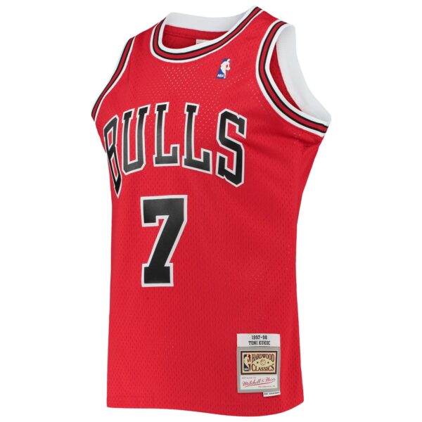 Toni Kukoc Chicago Bulls Mitchell & Ness 1997/98 Hardwood Classics Swingman Jersey - Red - Image 3