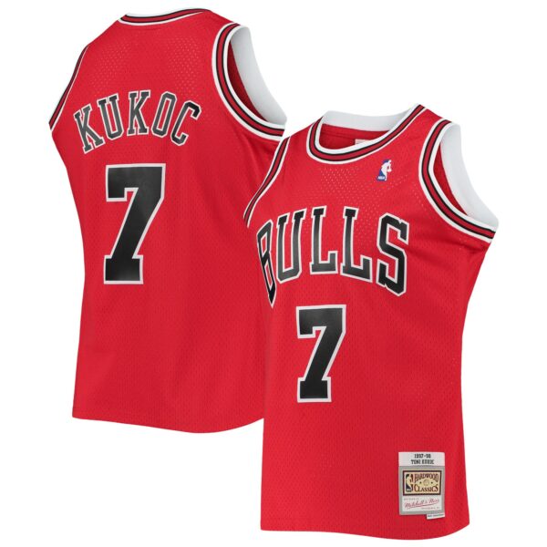 Toni Kukoc Chicago Bulls Mitchell & Ness 1997/98 Hardwood Classics Swingman Jersey - Red - Image 2