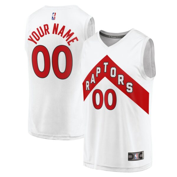 Toronto Raptors Fanatics Youth Fast Break Replica Custom Jersey - Association Edition - White - Image 2