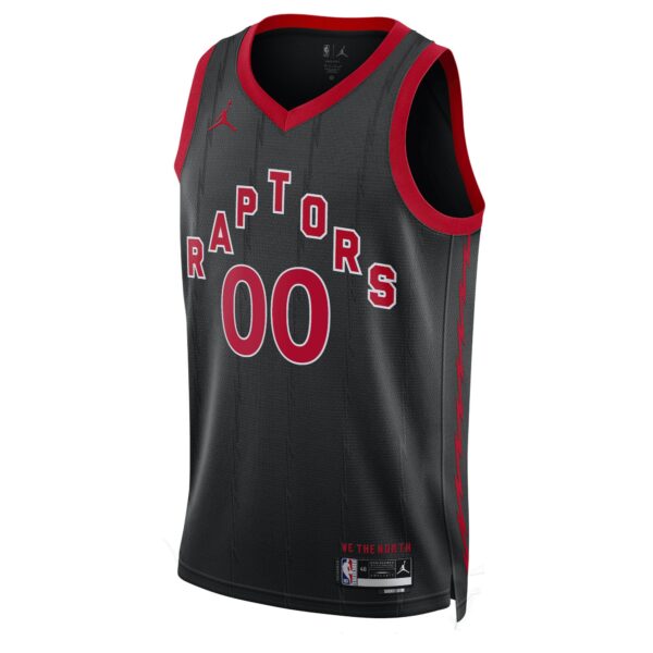 Toronto Raptors Jordan Brand Unisex 2022/23 Swingman Custom Jersey - Statement Edition - Black - Image 3