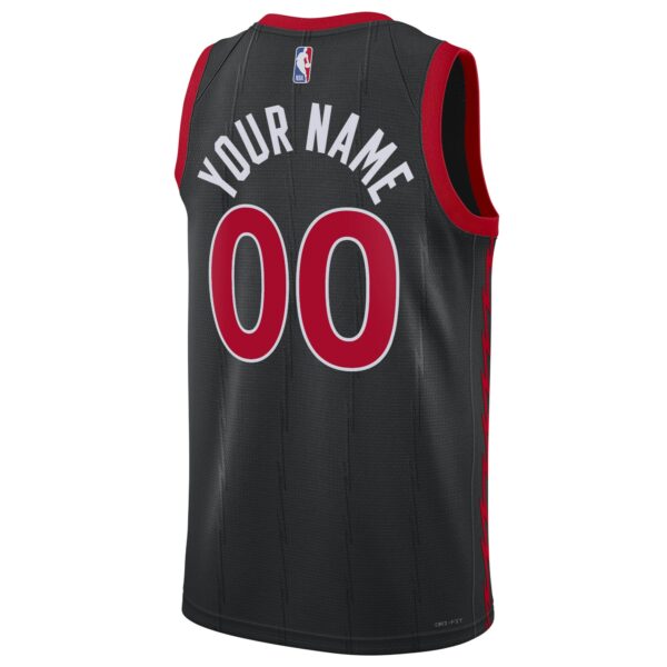 Toronto Raptors Jordan Brand Unisex 2022/23 Swingman Custom Jersey - Statement Edition - Black - Image 4