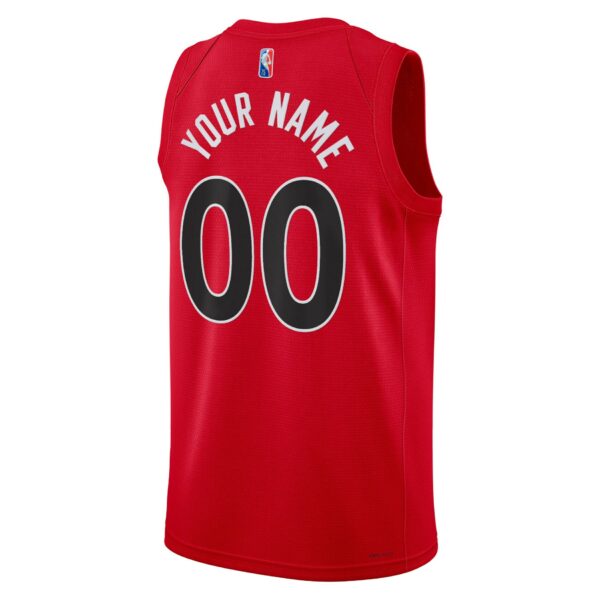 Toronto Raptors Nike 2021/22 Diamond Swingman Custom Jersey - Icon Edition - Red - Image 4