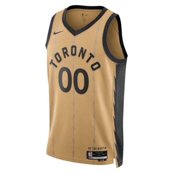 Toronto Raptors Nike Unisex 2023/24 Custom Swingman Jersey - Gold - City Edition - Image 3