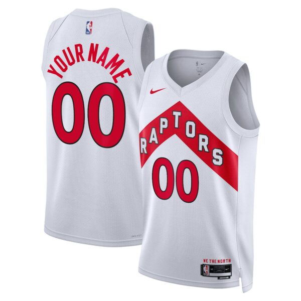 Toronto Raptors Nike Unisex Swingman Custom Jersey White - Association Edition - Image 2