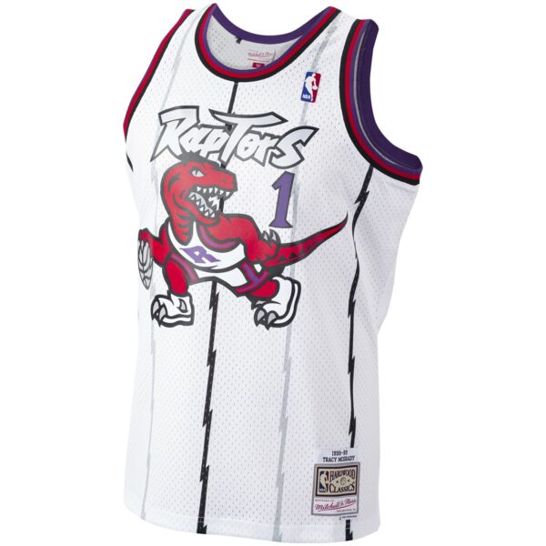 Tracy McGrady Toronto Raptors Mitchell & Ness 1998/99 Hardwood Classics Swingman Jersey - White - Image 3