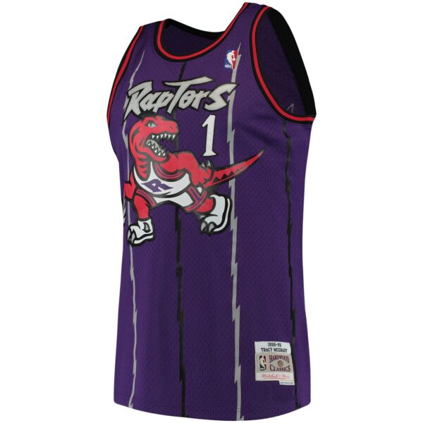 Tracy McGrady Toronto Raptors Mitchell & Ness Hardwood Classics Swingman Jersey - Purple - Image 3