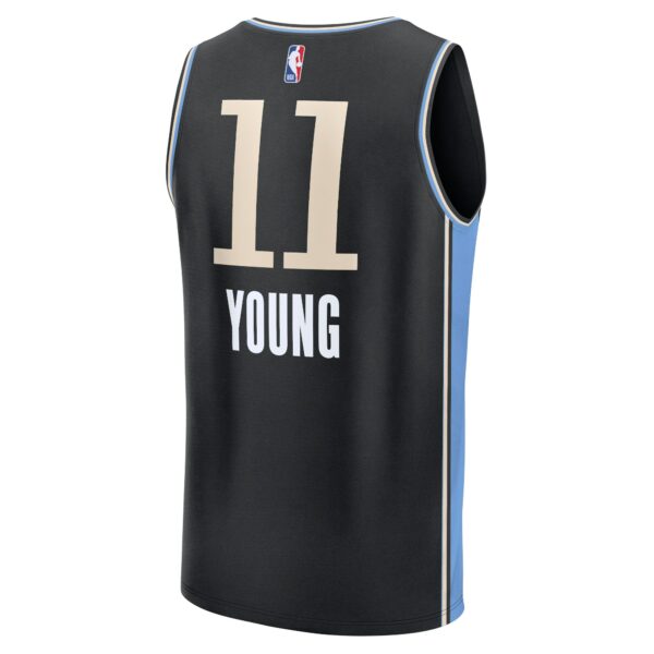 Trae Young Atlanta Hawks Fanatics Fast Break Jersey - Black - City Edition - Image 4