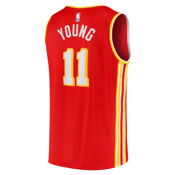 Trae Young Atlanta Hawks Fanatics Fast Break Player Jersey - Icon Edition - Red - Image 4