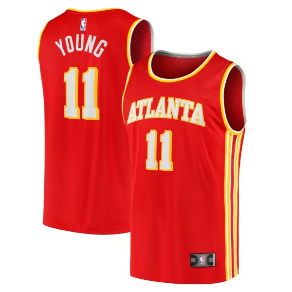 Trae Young Atlanta Hawks Fanatics Fast Break Player Jersey - Icon Edition - Red - Image 2