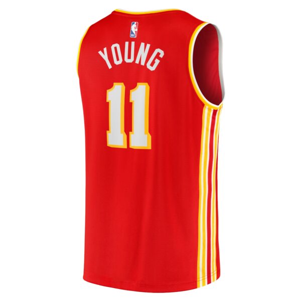Trae Young Atlanta Hawks Fanatics Fast Break Player Jersey - Icon Edition - Red - Image 4