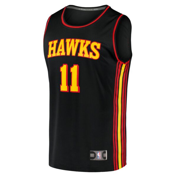 Trae Young Atlanta Hawks Fanatics Fast Break Replica Jersey - Statement Edition - Black - Image 3