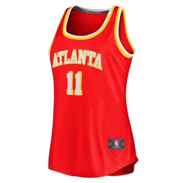 Trae Young Atlanta Hawks Fanatics Women's Fast Break Tank Jersey - Icon Edition - Red - Image 3