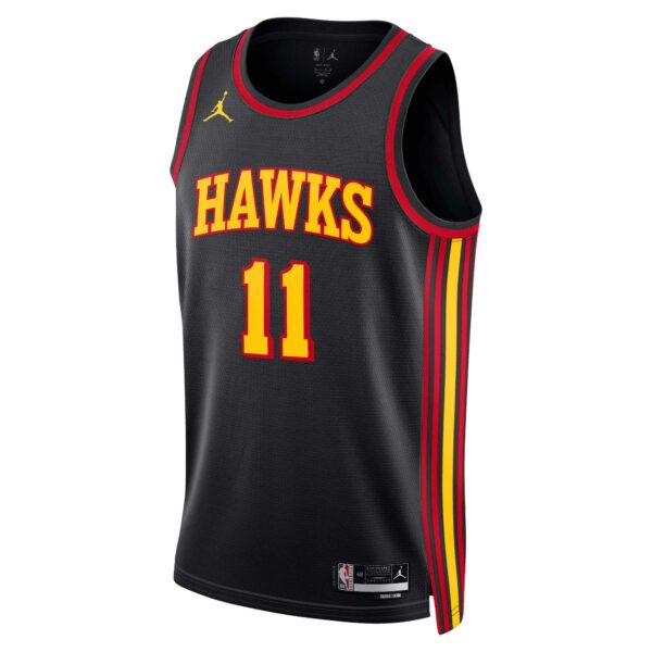 Trae Young Atlanta Hawks Jordan Brand Unisex Swingman Jersey - Statement Edition - Black - Image 3