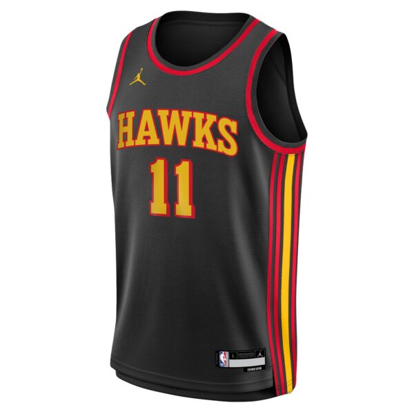 Trae Young Atlanta Hawks Jordan Brand Youth Swingman Jersey - Statement Edition - Black - Image 3